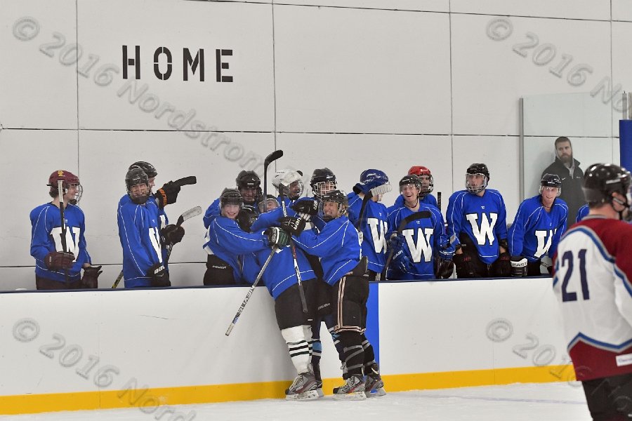 Wheaton College Men\'s Ice Hockey vs Middlesex Community College. - Photo By: KEITH NORDSTROM